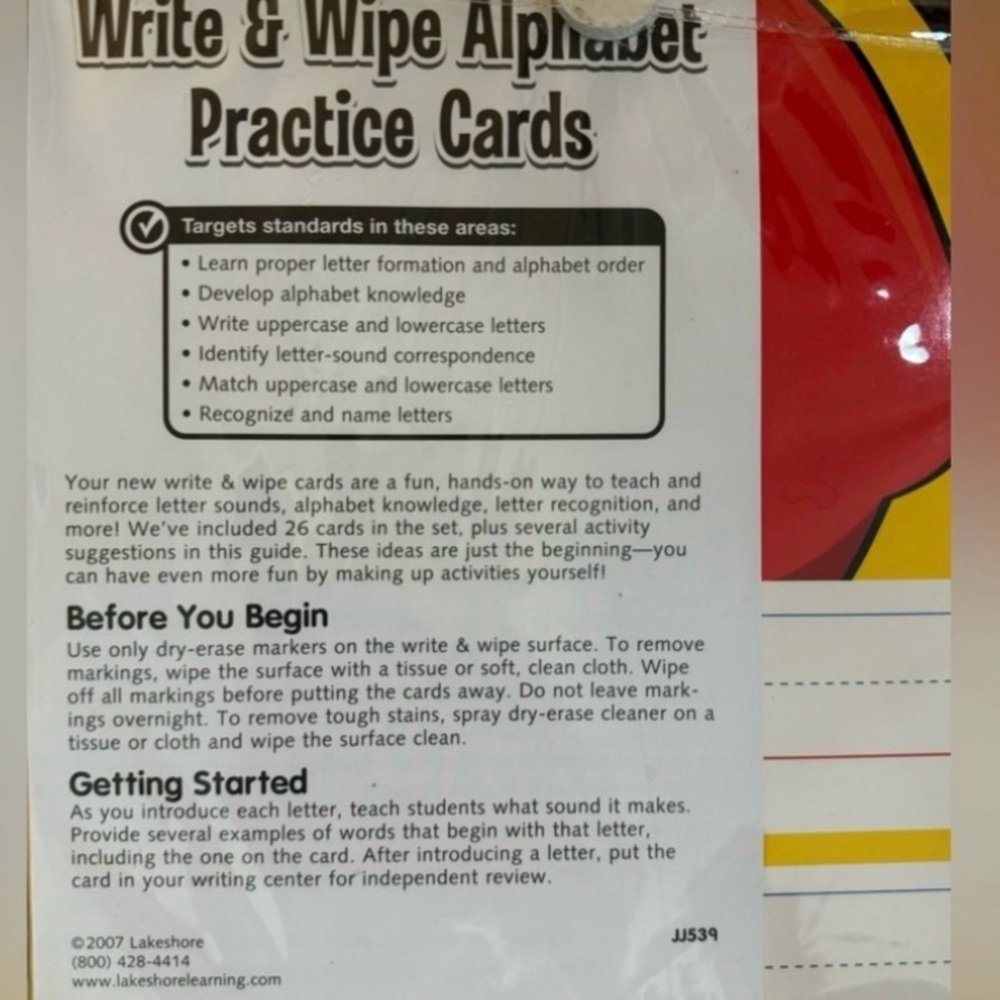 Lakeshore Write & Wipe Alphabet Cards, Dry Erase Markers, Wipe Board & Crayola - Picture 4 of 12